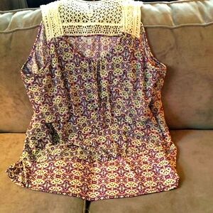 Notations Three Tierd Sleeveless Top 2X